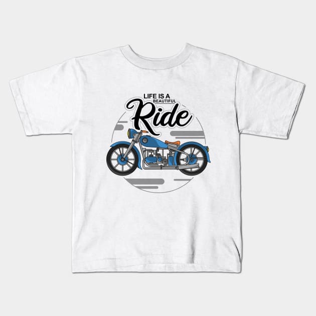 Motorcycle with Automatic Kids T-Shirt by Markus Schnabel